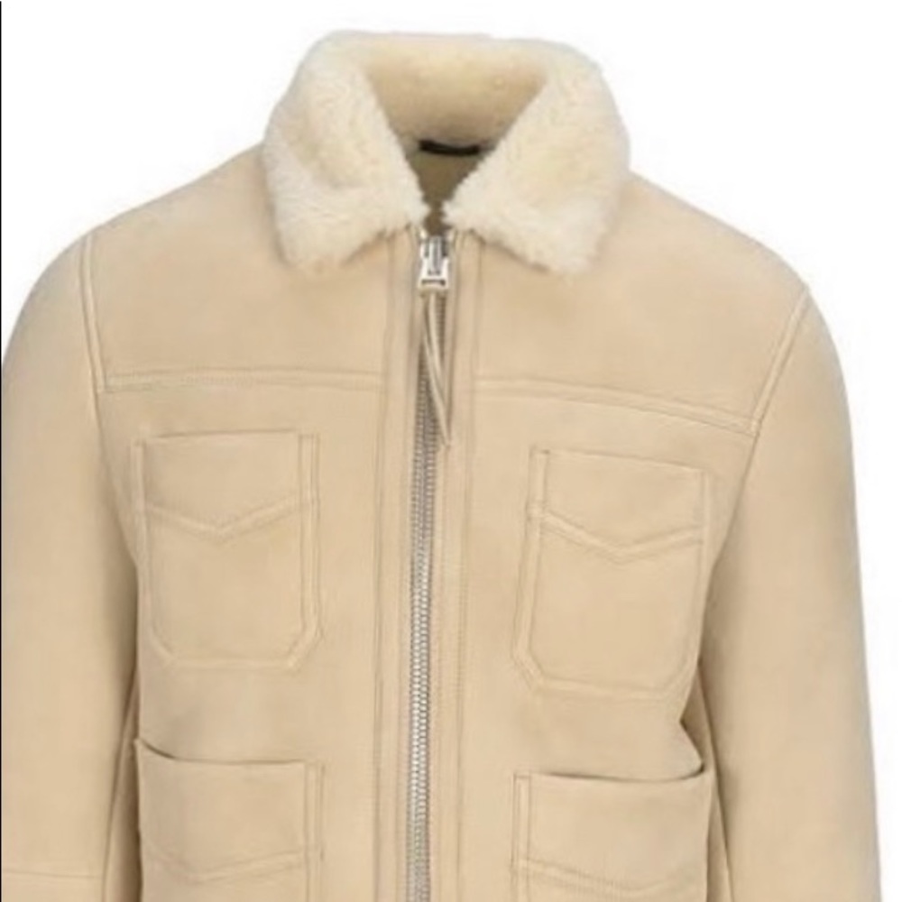 Tom Ford Blouson Jacket and Amiri Brown Faux Fox Fur Peacoat